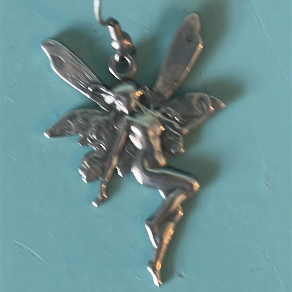 From Uk Silver Fairy Dangle Earrings - Picture 5 of 6